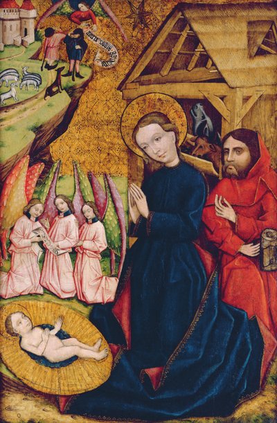 La Natividad, del Altar Mayor de Nemetlipcse, c.1450 de Master from Nemetlipcse